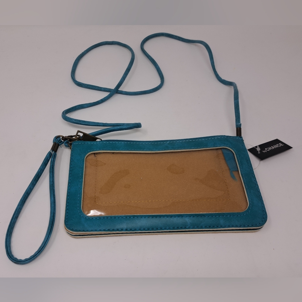 Vintage Wallet With Strap Purse Satchel Floral Flowers 80s 90s Transparent Back - Picture 7 of 10
